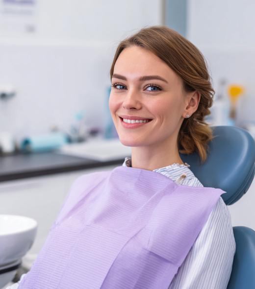 A cheerful patient at Noho Dental Group